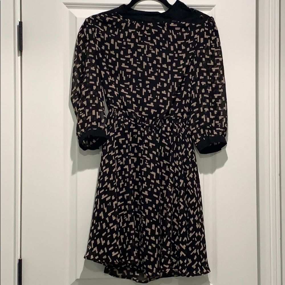 Black high neck dress